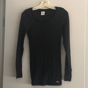 PINK Black Long Sleeve Thermal XS